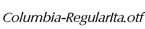 Columbia-RegularIta.otf