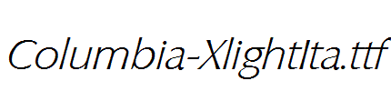 Columbia-XlightIta.otf