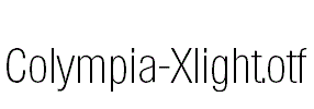 Colympia-Xlight.otf
