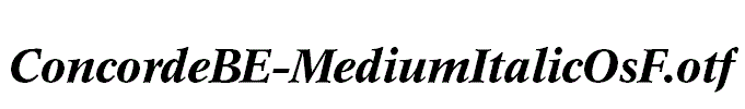 ConcordeBE-MediumItalicOsF.otf