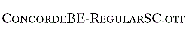 ConcordeBE-RegularSC.otf