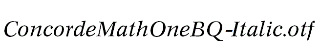 ConcordeMathOneBQ-Italic.otf
