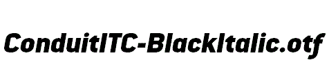 ConduitITC-BlackItalic.otf