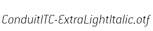 ConduitITC-ExtraLightItalic.otf
