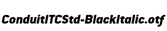 ConduitITCStd-BlackItalic.otf