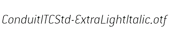 ConduitITCStd-ExtraLightItalic.otf