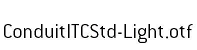 ConduitITCStd-Light.otf