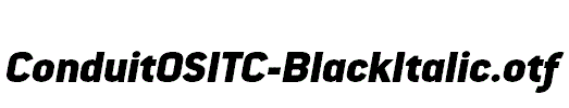 ConduitOSITC-BlackItalic.otf
