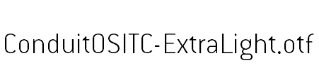 ConduitOSITC-ExtraLight.otf