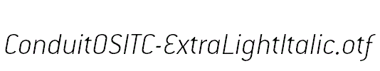 ConduitOSITC-ExtraLightItalic.otf