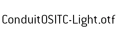 ConduitOSITC-Light.otf