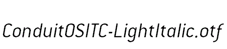 ConduitOSITC-LightItalic.otf