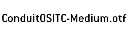 ConduitOSITC-Medium.otf