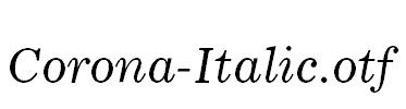 Corona-Italic.otf
