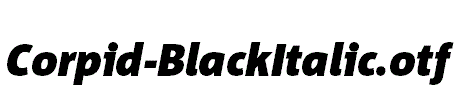 Corpid-BlackItalic.otf