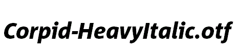 Corpid-HeavyItalic.otf