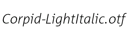 Corpid-LightItalic.otf