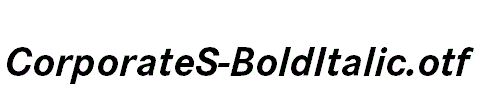 CorporateS-BoldItalic.otf
