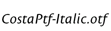 CostaPtf-Italic.otf