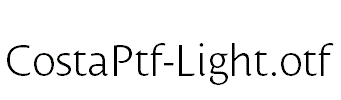 CostaPtf-Light.otf