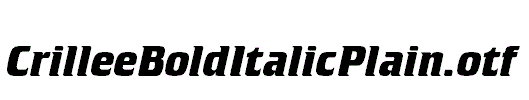 CrilleeBoldItalicPlain.otf