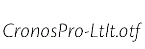 CronosPro-LtIt.otf