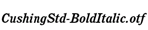 CushingStd-BoldItalic.otf