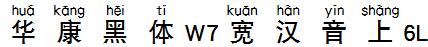 華康黑體W7寬漢音上6L.TTF
