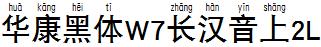 華康黑體W7長漢音上2L.TTF
