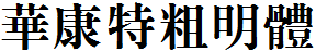 華康特粗明體.ttf