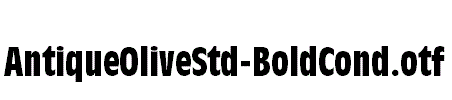 AntiqueOliveStd-BoldCond