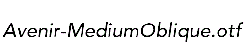 Avenir-MediumOblique